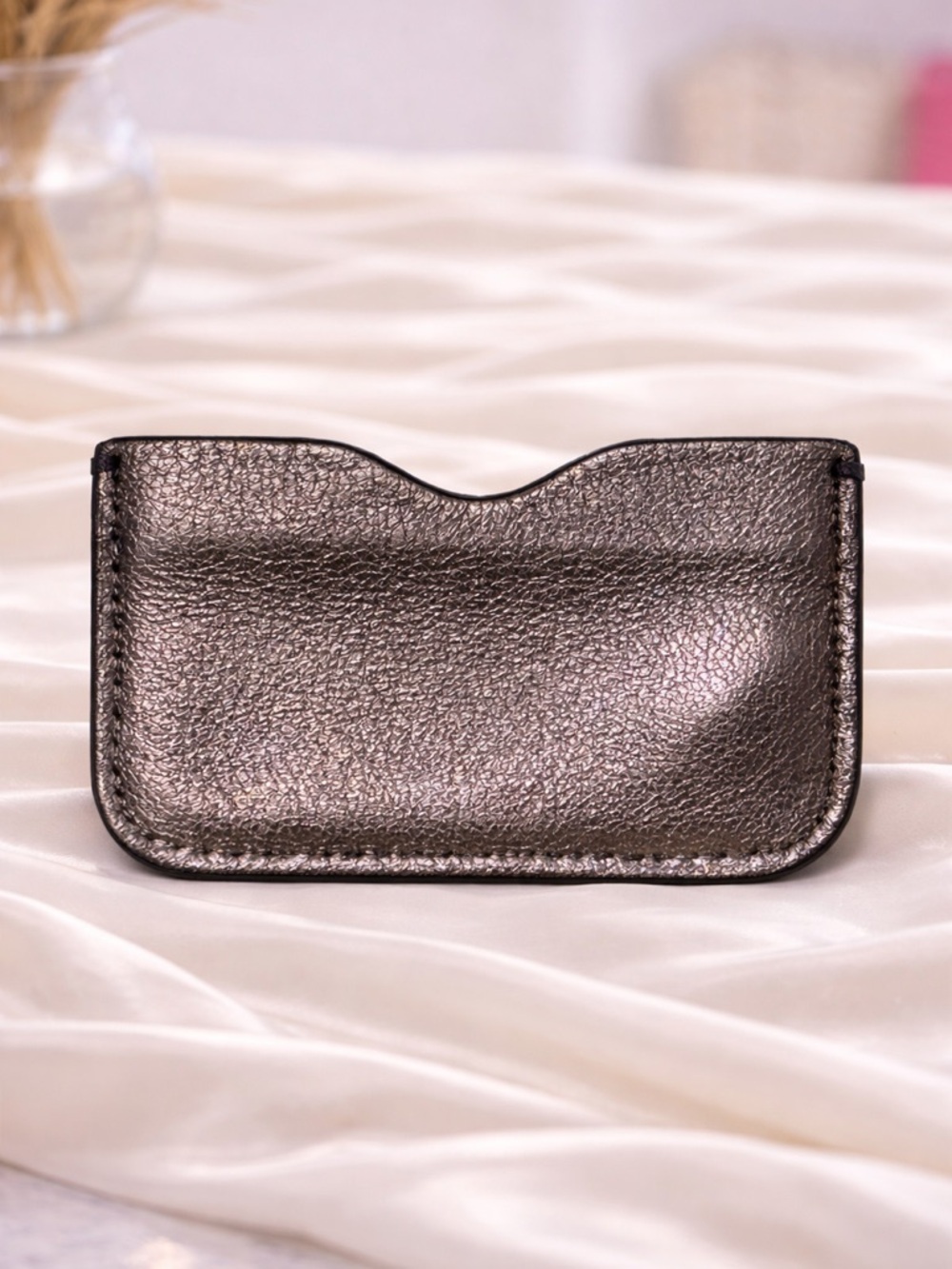 Burberry Metallic Bronze Card & Key Holder Set with House Check - Picture 3 of 8